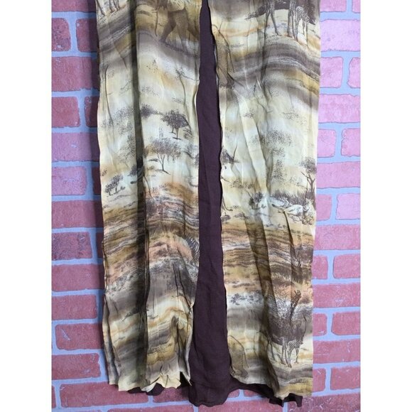 Vintage Rabbit Rabbit Rabbit Designs Two Piece Set Maxi Dress Overlay Brown 8M - Picture 3 of 10